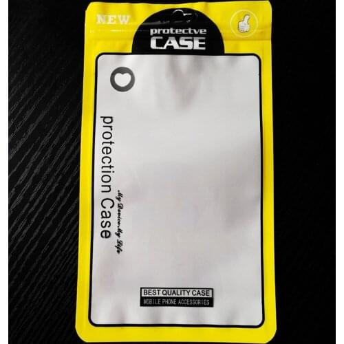 1000Pcs 12*21 cm Plastic Zip Cell Phone Case Event Bags With Hang Hole For Mobile Phone Shell Packaging Zipper Bag