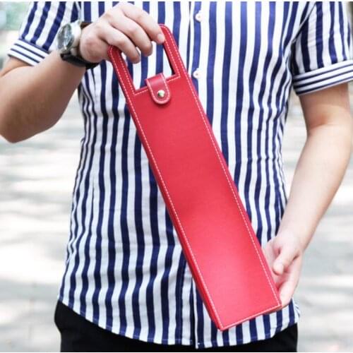 30pcs Luxury Portable PU Leather Wine Bags Red Wine Bottle Packaging Case Gift Storage Boxes With Handle Bar Accessories SN048