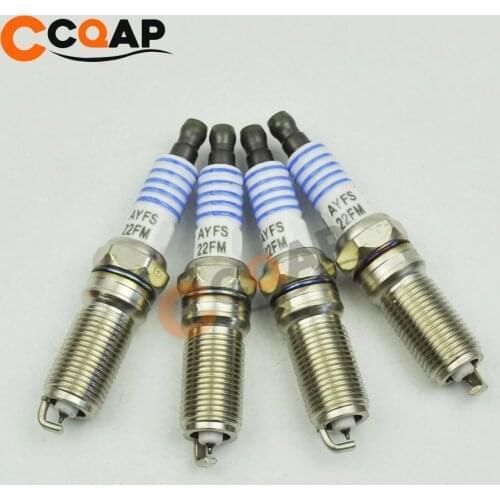 4PCS AYFS22FM Finewire Platinum Spark Plug fit for Ford FOCUS C-MAX FIESTA EDGE Lincoln MKX Cadillac CTS Mazda Mercury SP-411
