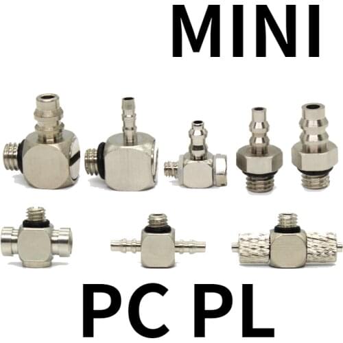 5PCS SMC Pagoda Miniature Joint M Series Mini Elbow Quick Twist Joint Tee Pagoda Universal Miniature Joint PC/PL3/4/6-M3/4/5