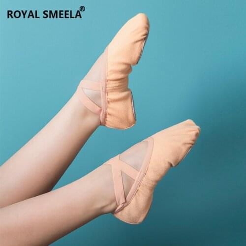 New upgrade womens soft breathable балетки ballet dance practice shoes elastic canvas double stretch belt cowhide sole ballet