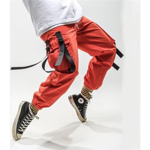 Ribbon Pants High Street Pocket 2019 New Men