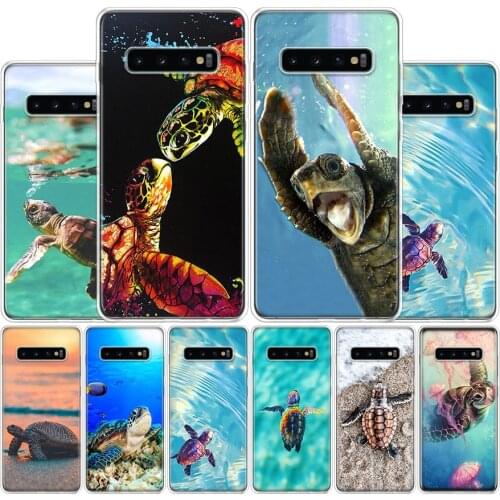 Sea Turtle Aqua Cute Animal Cover Phone Case For Samsung Galaxy S10 S20 Ultra Note 10 9 8 S9 S8 Plus Pro Lite S7 S6 J4 J6 J8 + C