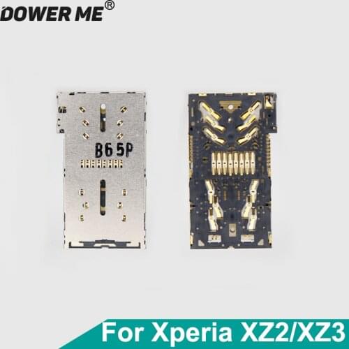 Dower Me Micro Sd Card + SIM Card Reader Holder Connector For Sony Xperia XZ2 XZ3 H8216 H8266 H8276 H8296 H9493