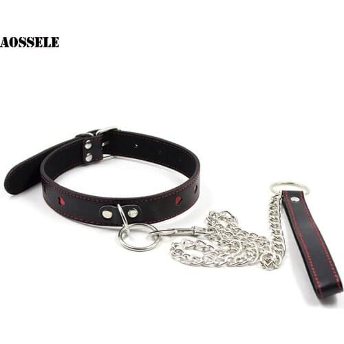 PU Leather SM Slave Collars For Couples Neck Restraints Bondage Adult Games Sex Toys For Women Men BDSM Flirting Gay Sex Product