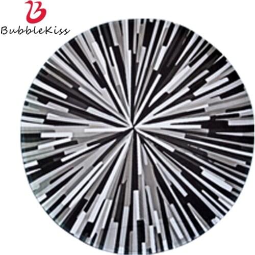 Bubble Kiss Round Carpet Geometry Rug Line Art Living Room Modern Home Carpet Baby Crawling Mat Bedroom Decor Non-slip Area Rug