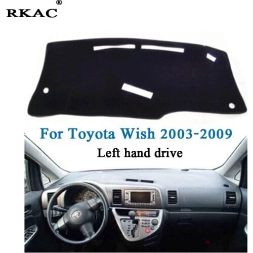 RKAC car dashboard mat cover for Toyota Wish 2003-2009 left hand drive Polyester Fiber Auto dashboard pad rug Interior Moulding