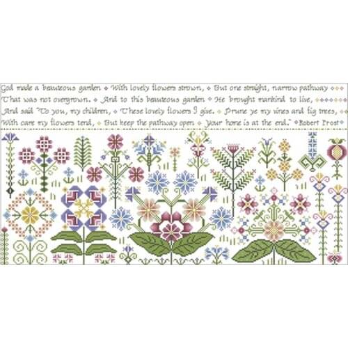 Beautiful garden pattern counted 11CT 14CT 18CT Cross Stitch Set DIY Cross-stitch Kits Embroidery Needlework Home Decor