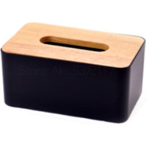 Creative wooden cover tissue box tissue storage box upgraded daily necessities advertising carton plastic storage box