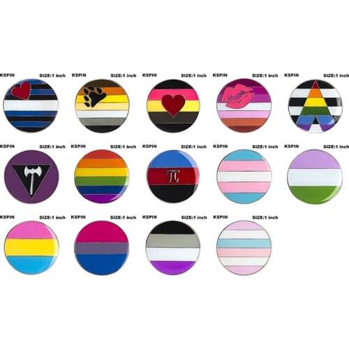 Rainbow Pin LGBT Badge Pride Lapel Pin Gay Pride Bisexual Rainbow Badge Pins Brooch