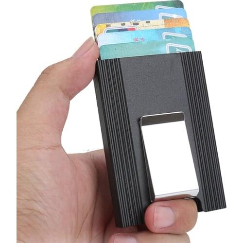 Hot Fashion Novelty Bank Credit Card Package Card Holder Business Card Case Gift 2019 New Aluminum alloy Card Box