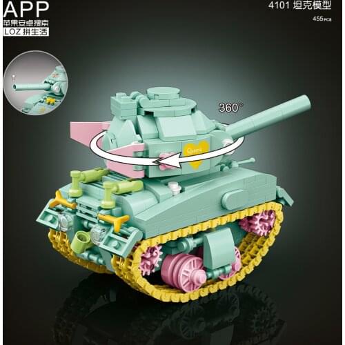 LOZ MINI Building Blocks455pcs limit tank Model creative assembly Anime Educational Action Figuers Toys for kids Brinqueos1118