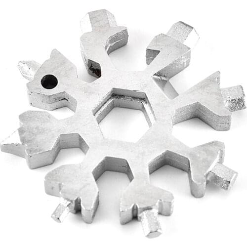 18-in-1 Snowflake Multi-tool pocket tool Card Combination Compact Portable Outdoor spanner hex wrench Multifunction Camping Tool