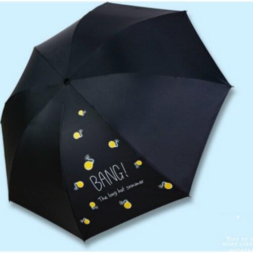 New Creative Sun Parasol Anti-UV 3 Folding Umbrella Women Child Gifts Non-automatic Umbrella Rain Umbrella