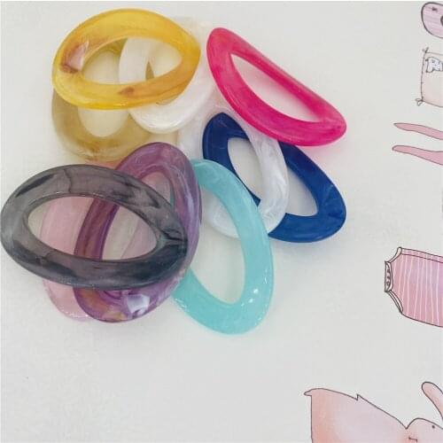 Cloud Effect Acryl Beads Multi-color Imitation Stone Oval Circle Shape ,Diy Bracelets Necklace Earrings Beads For Jewelry Making