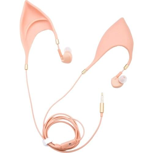 Wired in-Ear Headphones Cosplay Earphones Elf Earbuds with Mic for iPhone iPad Android Phone Computer for Halloween Cosplay