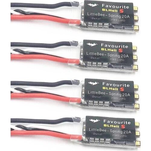FVT LittleBee Little Bee BLHeli_S ESC DSHOT SPRING 20A ESC BLHeli S Speed Controller 2-4S for FPV Raing Drone Quadcopter210