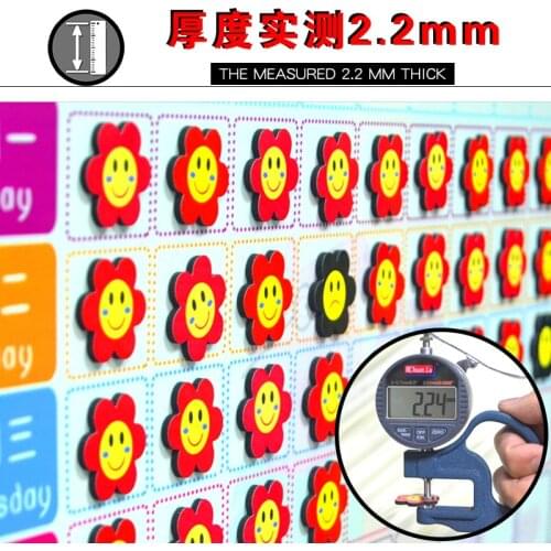 YIBAI 30mm magnetic reward smile little red flowers expression stickers Refrigerator whiteboard magnet children magnetic sticker