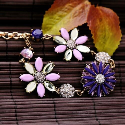Kissme Big Discount Wholesale Women Stylish Flower Bracelet Vintage Bohemia Style Charm Bracelets Fashion Jewelry Clearance Sale