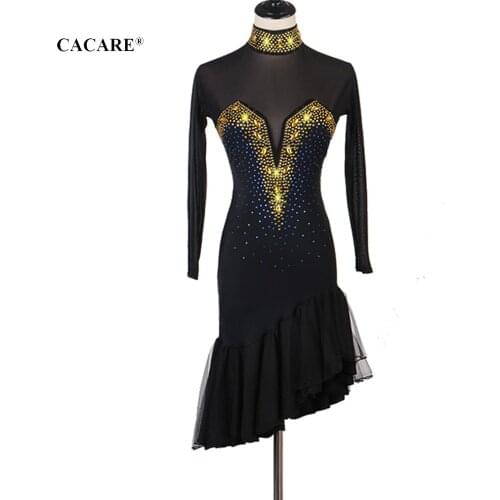 Latin Dance Dress Women CHEAPEST D0025 Salsa Dance Wear Lyrical Dance Costumes with Tassels Red Fluffy Hem Rhinestones