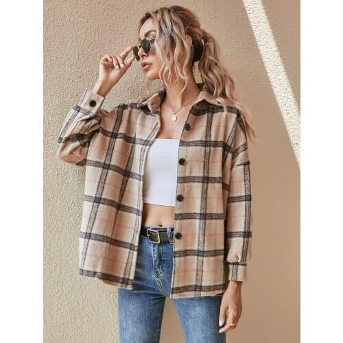 ZOUHIRC Women's Plaid Shirts