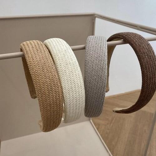 1PC Vintage Wide Headbands Solid Hairbands Women Head Wrap Girls Tiara Elegant Headwear Retro Hairband Sweet Retro Temperament