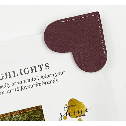 1 Pack Handcrated Vintage Leather Bookmarks for Book Mini Corner Page Marker Genuine Leather Bookmark for Reader Teacher Gift