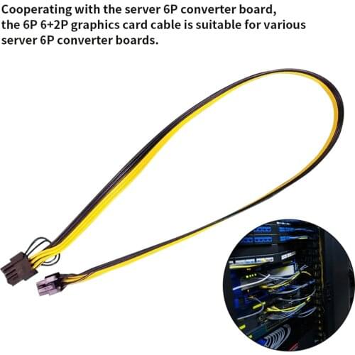 10pcs 6-pin PCI Express to 2 x PCIe 8 (6+2) pin Motherboard Graphics Video Card PCI-e GPU VGA Splitter Power data Cable