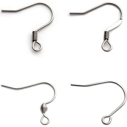 100pcs 13x16mm 17x22mm 316 Stainless Steel Ear Hooks DIY Earring Findings Earrings Clasps Fittings Jewelry Making Accessories