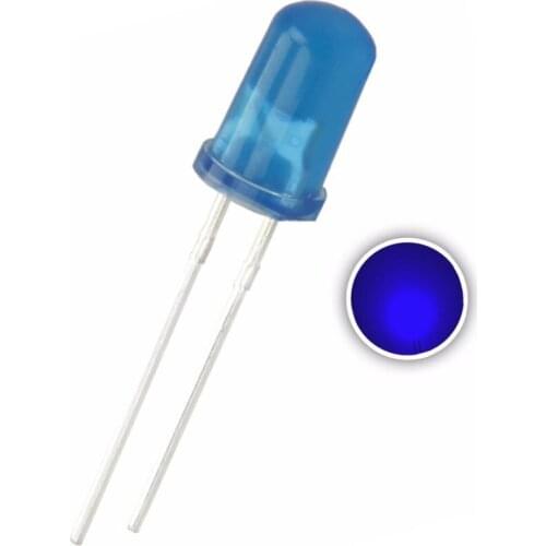 100pcs 5mm Blue Diffused LED Round Diode Light-Emitting DIP Wide Angle 5 mm LED Lamp Light Through Hole