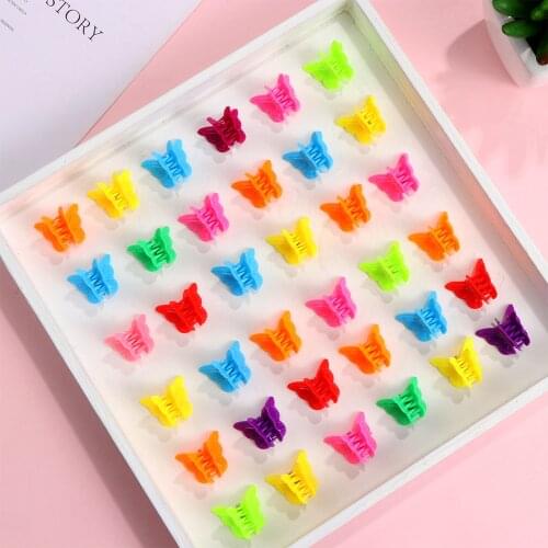20 Pcs Colorful Mini Butterfly Hair Clips Claw Barrettes Mixed Color Mini Jaw Clip Cute Hairpin Hair Accessories For Women Girls