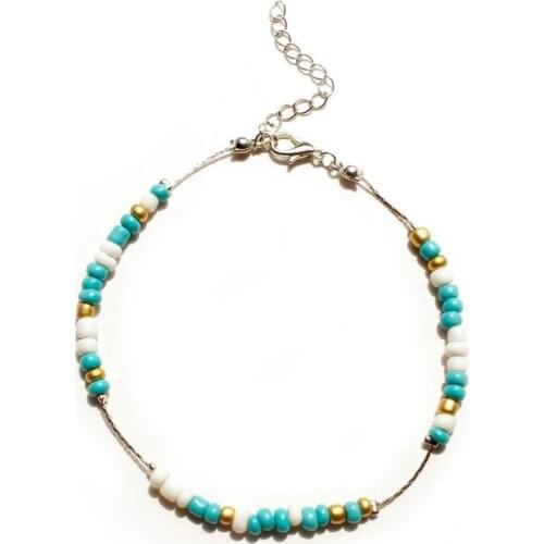 2021 New Beach Anklet Handmade Fashion Adjustable Beaded Charm Anklet Foot Chain For Women Anklet Jewelry