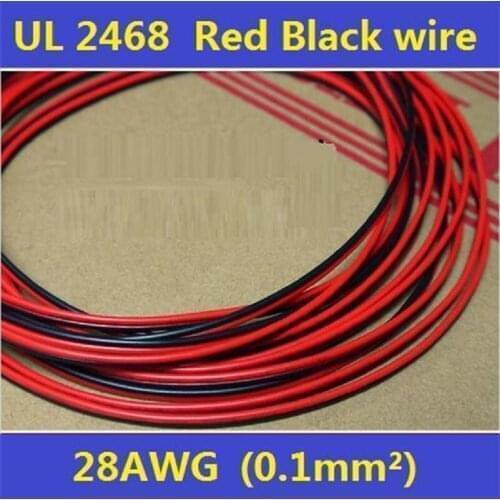 26AWG UL2468 PVC Insulated Tinned Copper Cable 2Pin Wires Double Core LED Lamp Environmental Internal Wiring-3/5/10Meters