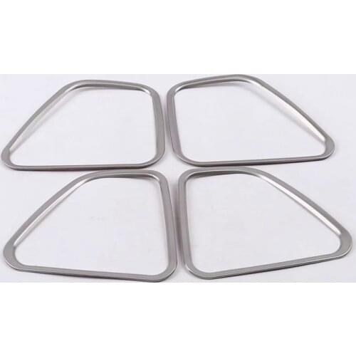 For Mitsubishi Outlander 2014-2019 Stainless Steel Modified Decorative Circle Audio Speaker Cover Ring Trim Car Aceessories 4pcs