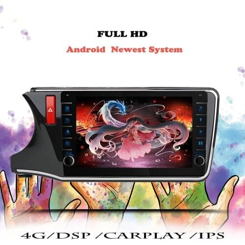 4G LTE Android 10.1 For HONDA CITY 2014 2015 2016 2017 2018 2019 Multimedia Stereo Car DVD Player Navigation GPS Radio Head Unit