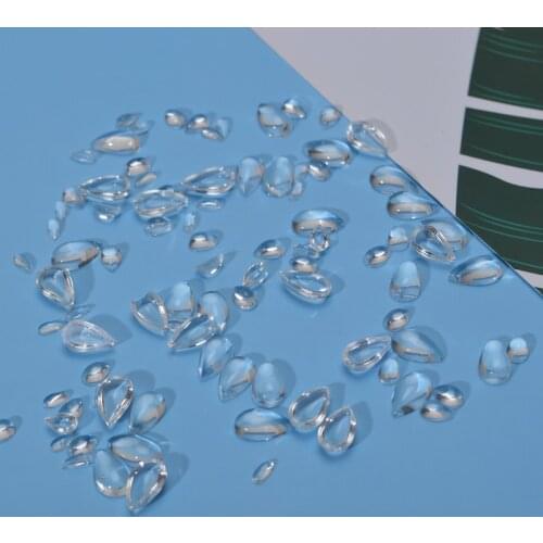 500pcs Transparent Clear waterdrop Flatback Glass Cabochon DIY Embellishments Jewelry