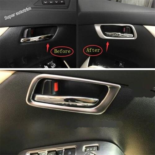 Lapetus Accessories Interior Front Inner Door Doorknob Handle Bowl Cover Trim Fit For Toyota Alphard / Vellfire AH30 2016 - 2019