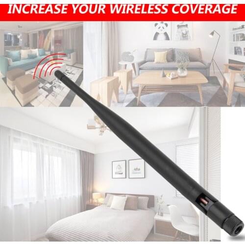Wholesale 2.4GHz 7dBi Wireless WIFI Antenna Booster WLAN RP-SMA f PCI Card Modem Router Drop Shipping