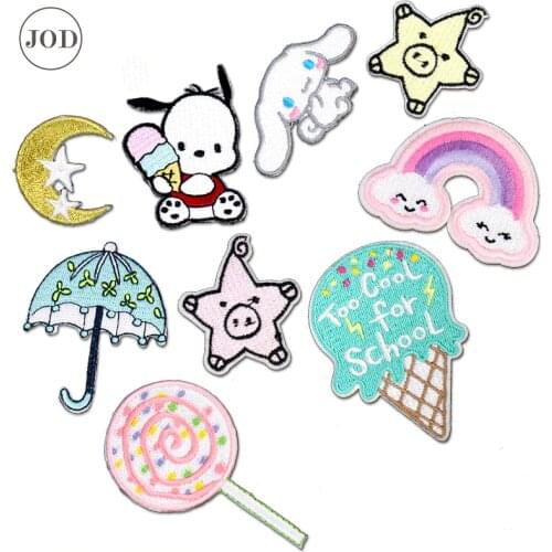 Children Fashion Patch on Clothes Embroidery Iron on Patches for Clothing Down Jacket Heat Transfer Applique Hole Decorative