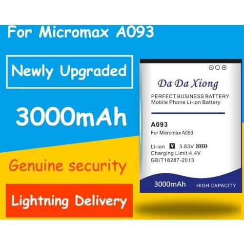 Hot Selling 3000mAh A093 Battery for Micromax A093 battery High Quality Accumulator