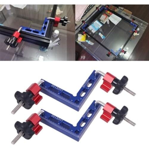 Two-piece 90° Right Angle Positioning Ruler Woodworking Jigsaw Clamp Positioning L Squares Block 100x100mm Imposition Fixing Fix