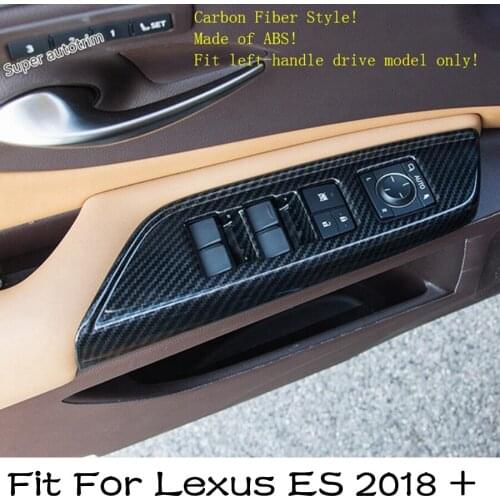Lapetus Inner Door Armrest Window Switch Control Panel Cover Accessories Interior Trim 4 Pcs ABS Fit For Lexus ES 2018 - 2021