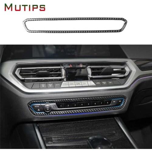 Mutips car Air Conditioning CD Panel Button Cover Stickers Trim Accessories For BMW 3 series G20 G28 325li 330d 335 2019 2020
