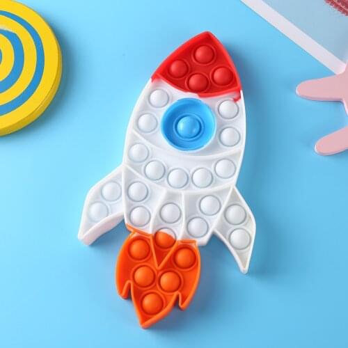 New Silicone Rocket Push Bubble Sensory Toy Antistress Relaxing Toy Autism Toys Anti-stress Special Needs for Adults Kids