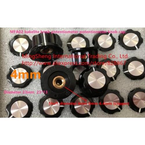 Original new 100% A02 bakelite potentiometer knob cap potentiometer knob shaft hole 4mm 6mm 6.4mm (copper)