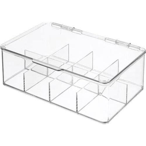 Plastic Tea Bag Holder Stackable Pantry Storage Bin Box With Lid Plastic Tea Bag Beverage Bag Cups Storage Cabinet Fine