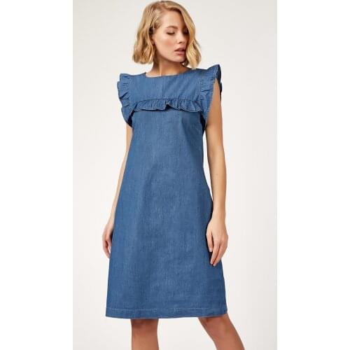 FRILLY TENCEL DRESS Dresses for women summer 2021 elegant sexy party short for women summer bridesmaid dress