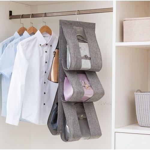 Practical Wardrobe Hanging Organizer Womens Shoulder Bags Storage Bag Anti Dust Backpack Protection Cover Cloakroom Hanging Bag