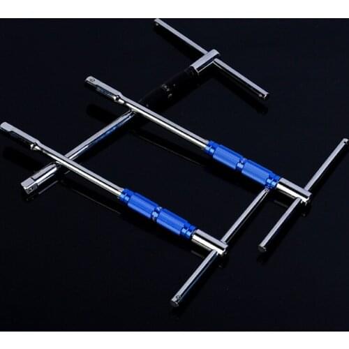 066E Hexagon Wrench T Handle Hex Allen Key Wrench Spanner T-type Socket Wrench Repair Universal Extension Rod Drive Impact