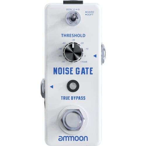 Ammoon NOISE GATE Noise Reduction Guitar Effect Pedal 2 Modes(Hard/Soft) Full Metal Shell True Bypass for Guitar Parts